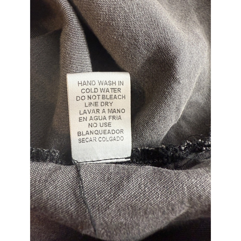 Entro Women's Gray Chambray Tunic‎ Dress Size M Western Chic Prairie Country - Picture 14 of 15